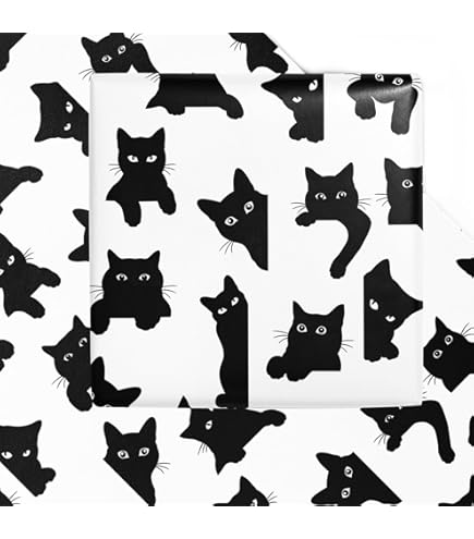 Lot De 6 Feuilles De Papier Cadeau D'anniversaire Pour Elle – Chaton Kities – Papier Cadeau Amusant