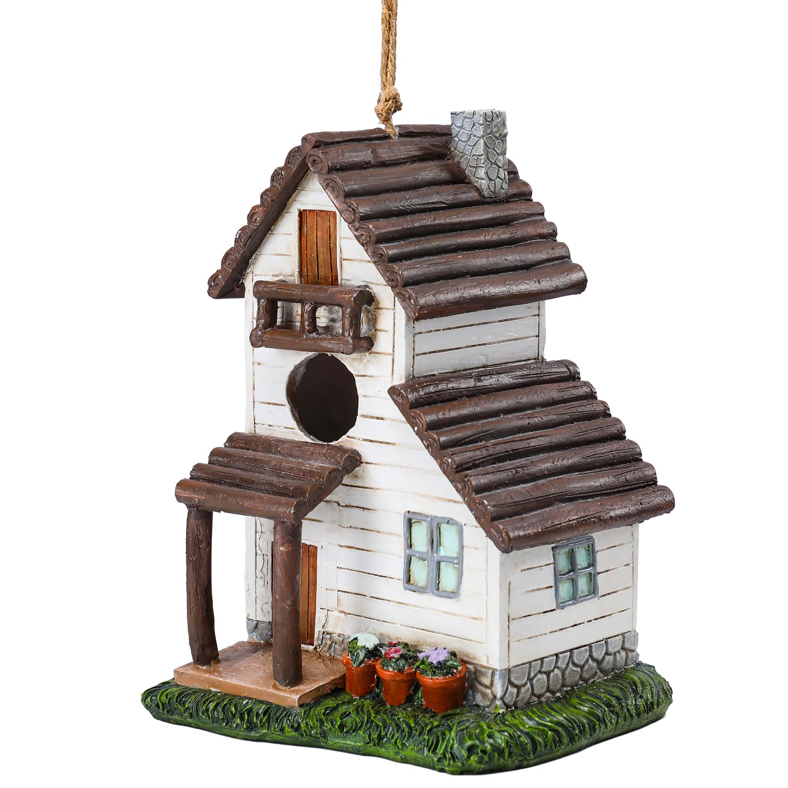 Photo 1 of Yinns Resin Bird House for Outside, Birdhouses for Outdoors for Nesting, Decorative Home Bird Houses for Yard Garden Decor, Water Proof