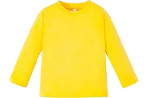 Magic Park 6M-14Y Baby Short Long Sleeve Tee Tops Toddler T-Shirt Kids Solid Color Shirts Boys Girls Casual Blouse