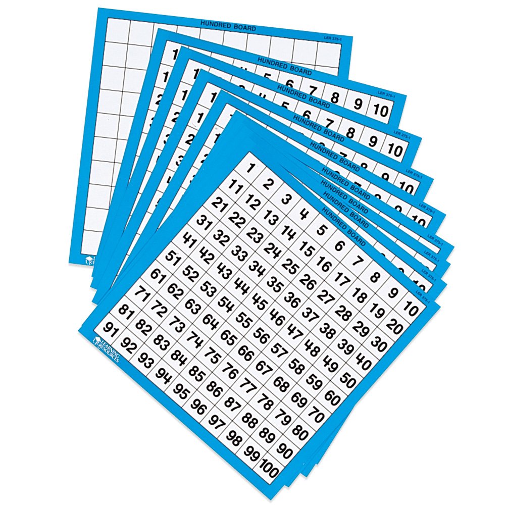 Hundred Boards Laminated Set Of 10 Kids Math Teaching Tools Educational School eBay