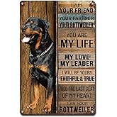 Lygond Metal Sign Tin Sign Vintage Wall Art I Am Your Friend Gift for Rottweiler Lovers Dog Lovers Vintage Wall Art Prints Wall Art for Patio 6×8 Inches