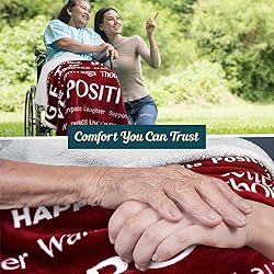 PAVILIA Healing Blanket Sherpa Fleece, Get Well