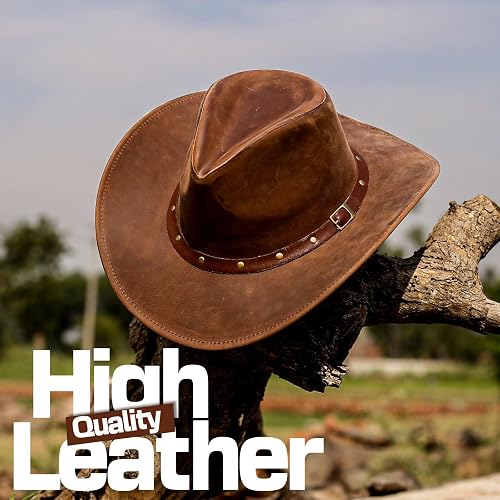 7812 Mmagnetic Gift Box Packed Arthur Morgan Style Leather Cowboy Hat For Men Replica of Arthur Morgan Hat main image 2