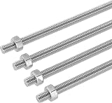 DDHOMIN 4 PCS M6 x 200mm Full Threaded Rods & 8 Hex Nuts, Stainless Steel view 3