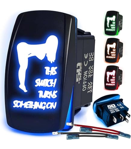 Amazon.com: 20A 12V Rocker Switch ON/Off Red LED Backlit - This