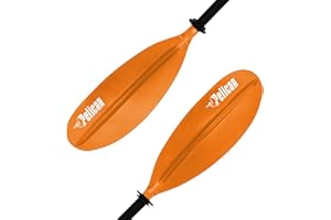 Pelican- Standard Kayak Paddle - Aluminum Shaft and a Durable Polypropylene Blade - 0/65° Blade Angle - with Drip Ring