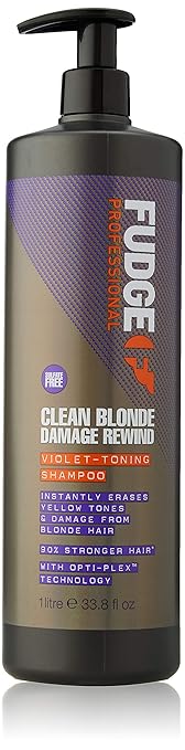 Fudge Professional Clean Blonde Damage Rewind Violet Toning Anti Gelbstich Shampoo 1000 Ml Amazon De Drogerie Korperpflege