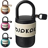 BJPKPK 10oz Insulated Tumbler With Lid And Handle Stainless Steel Travel Mug Loop Coffee Tumbler Cups,Black Leopard