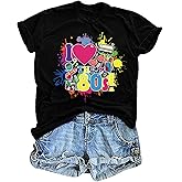 80s Shirts for Women Vintage 90s Outfits Party 80s Shirt Retro 80's Outfit Disco Music Tops 1980s Themed Gift