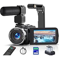 Caméscope 8K 64MP Avec écran Tactile 3" | Zoom 18X WiFi Vision Nocturne | Pour YouTube Vlog | Carte SD 32Go Incluse