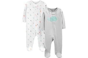 Simple Joys by Carter's Baby-Girls Neutral 2-Pack Cotton Footed Sleep and PlayBaby and Toddler Sleepers