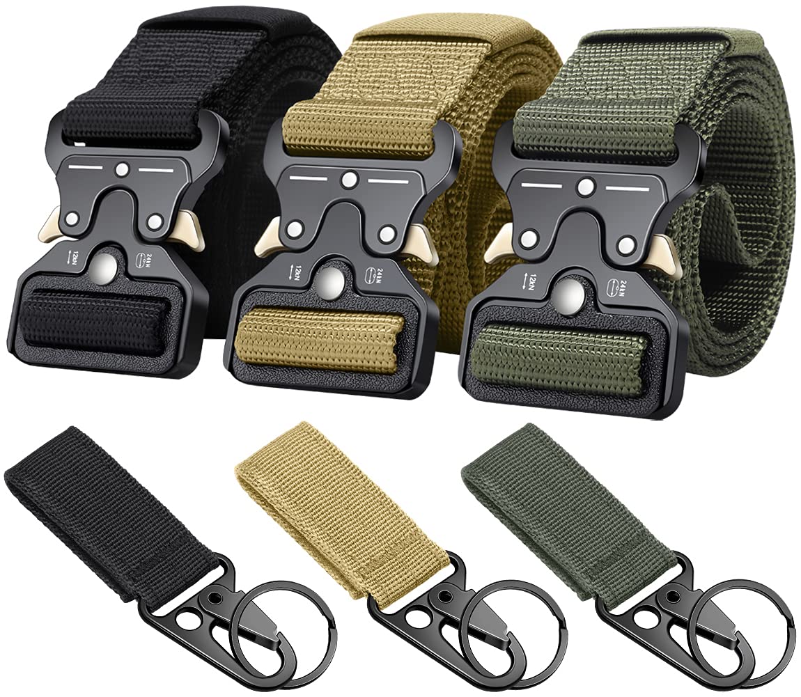 Ginwee 3-Pack Military Style Tactical Belts for