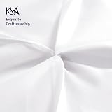 K&A Pintuck Pinch Pleat Duvet Cover Set White 137x200 with Pillowcase view 6