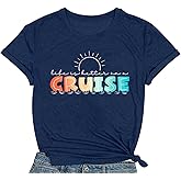 COMIZI Cruise Shirts for Women Life is Better on a Cruise T-Shirt Sunshine Beach Vacation Short Sleeve