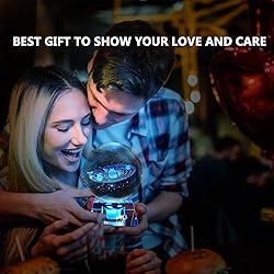 FIMAGO 3D Solar System Crystal Ball with LED Base
