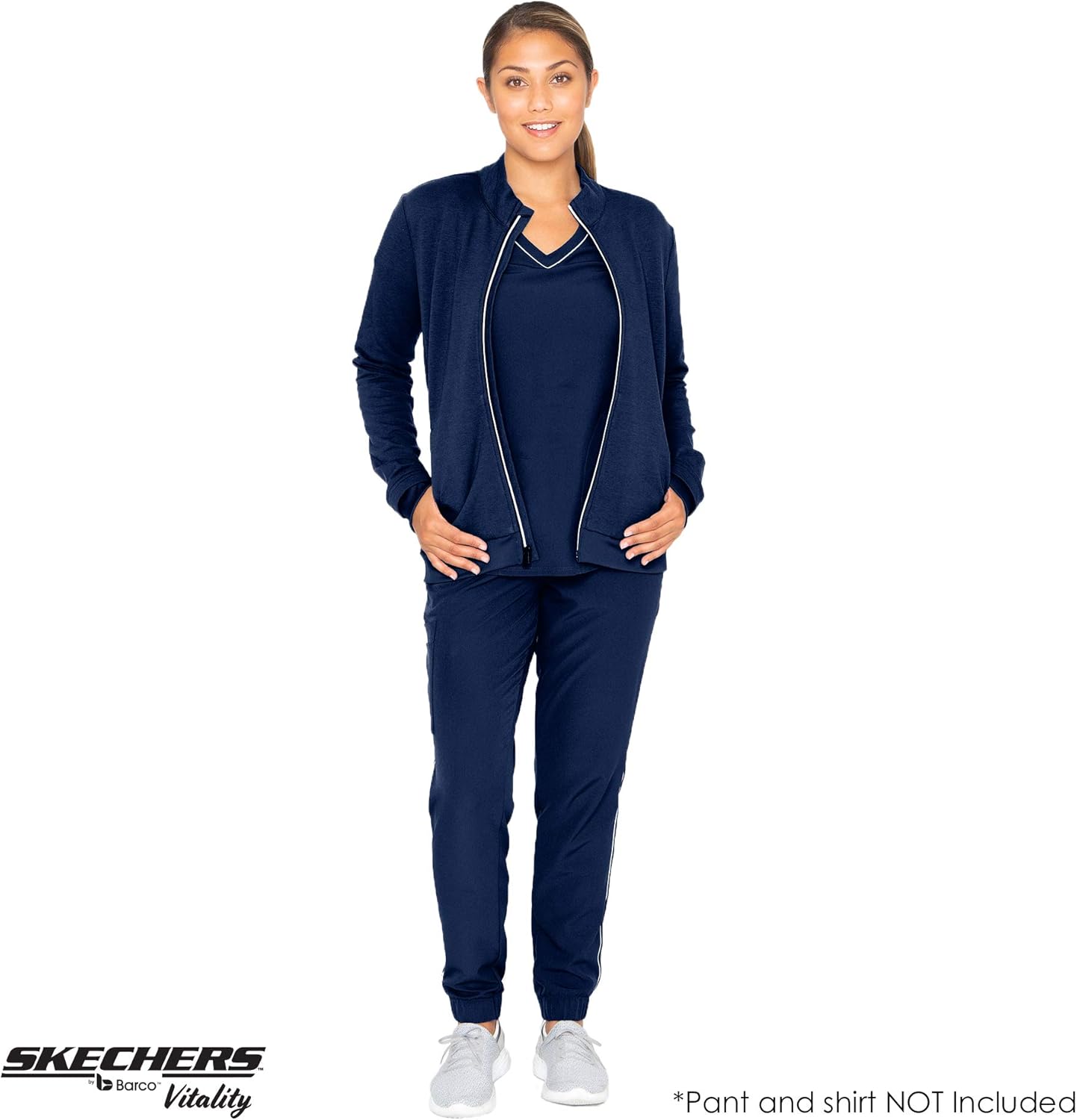 Skechers Vitality by Barco Women’s Element Full-Zip Scrub Jacket: Clothing