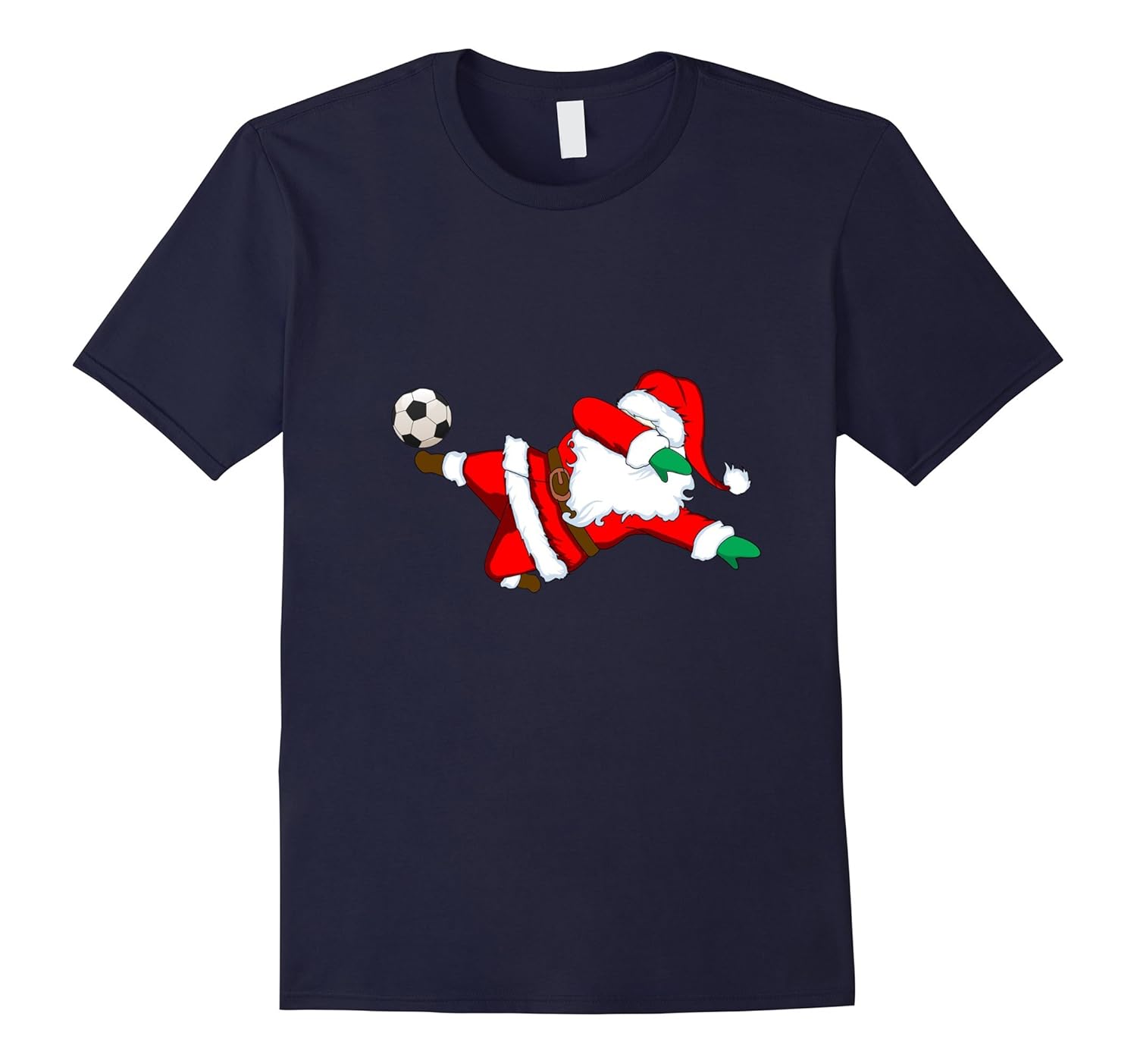 soccer dabbing Christmas shirt Santa-FL