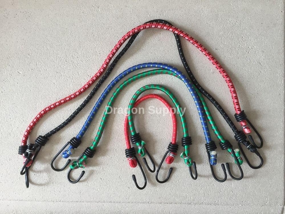 simply silver 6pc Bungee Bungie Cord Tie Down Straps Assortment Set