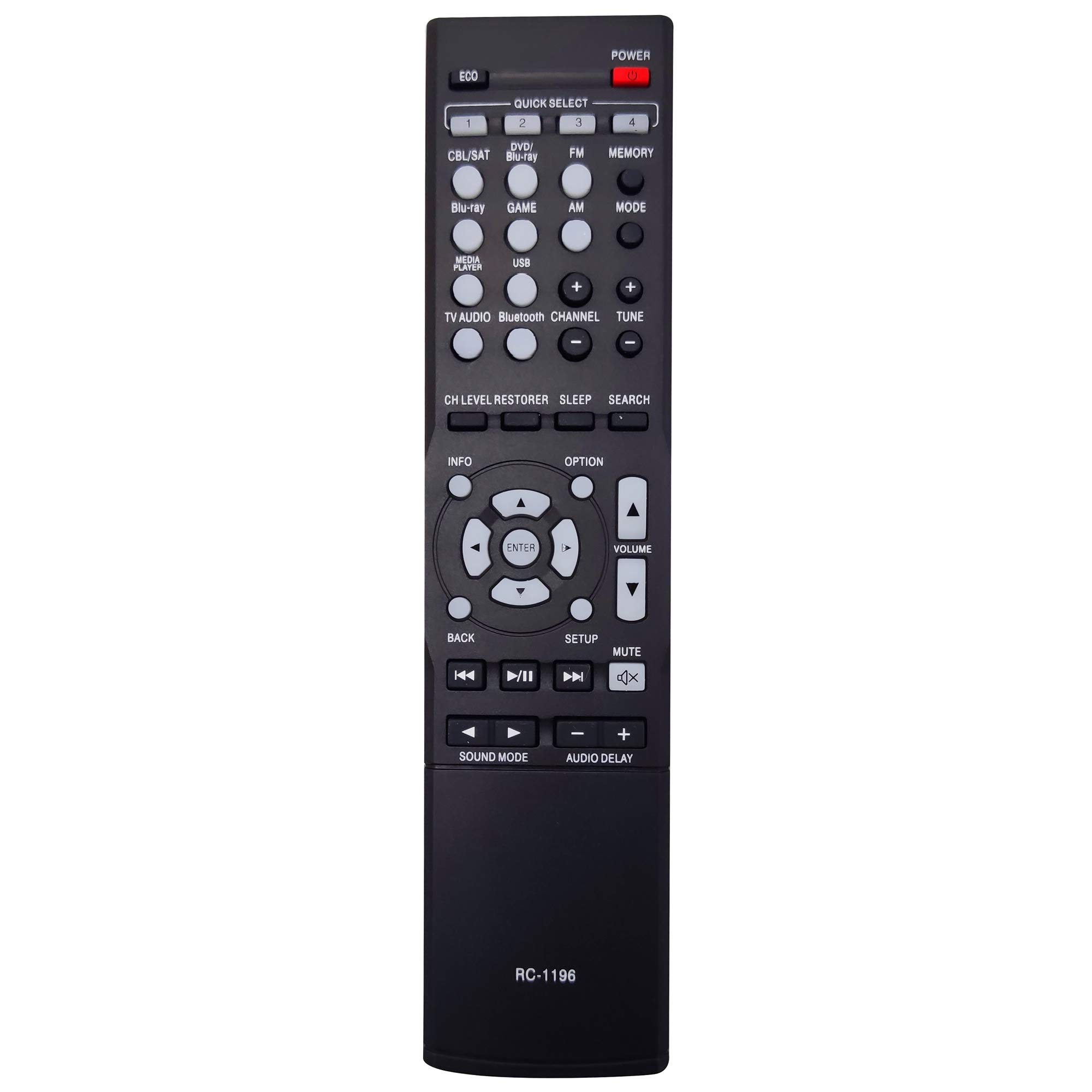 Leankle Remote Controller RC-1196 for Denon AV Receivers AVR-S500BT, AVR-S510BT, AVR-X510BT, AVR-X520BT