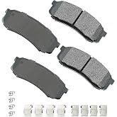 Akebono ACT606A Ultra-Premium Ceramic Rear Disc Brake Pads , GREY