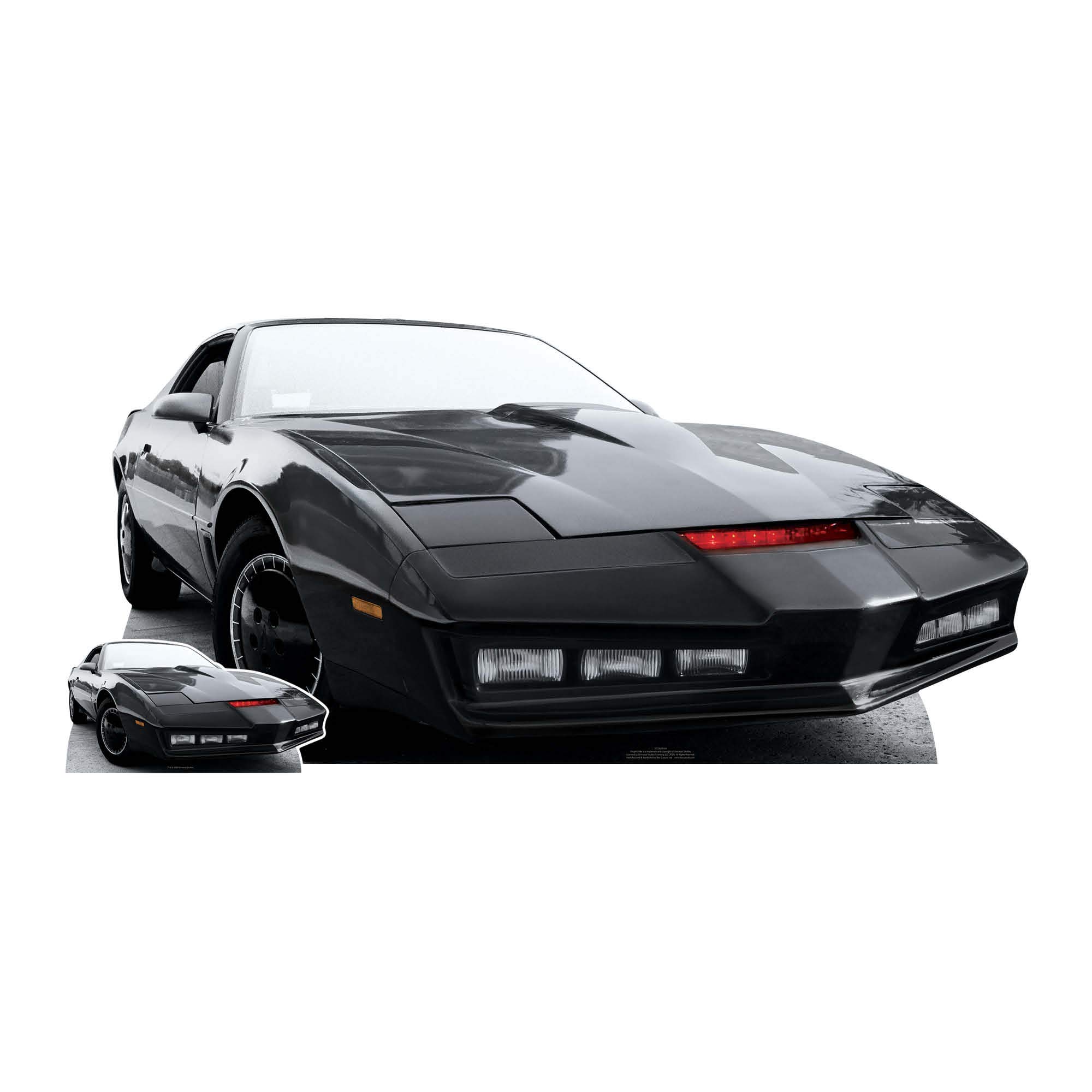 Star Cutouts Ltd SC1640 Kitt Car Knight Rider Large Cutout with Free Mini Cardboard Standee for THR Home, Décor & 1980s Fans, Multicolour