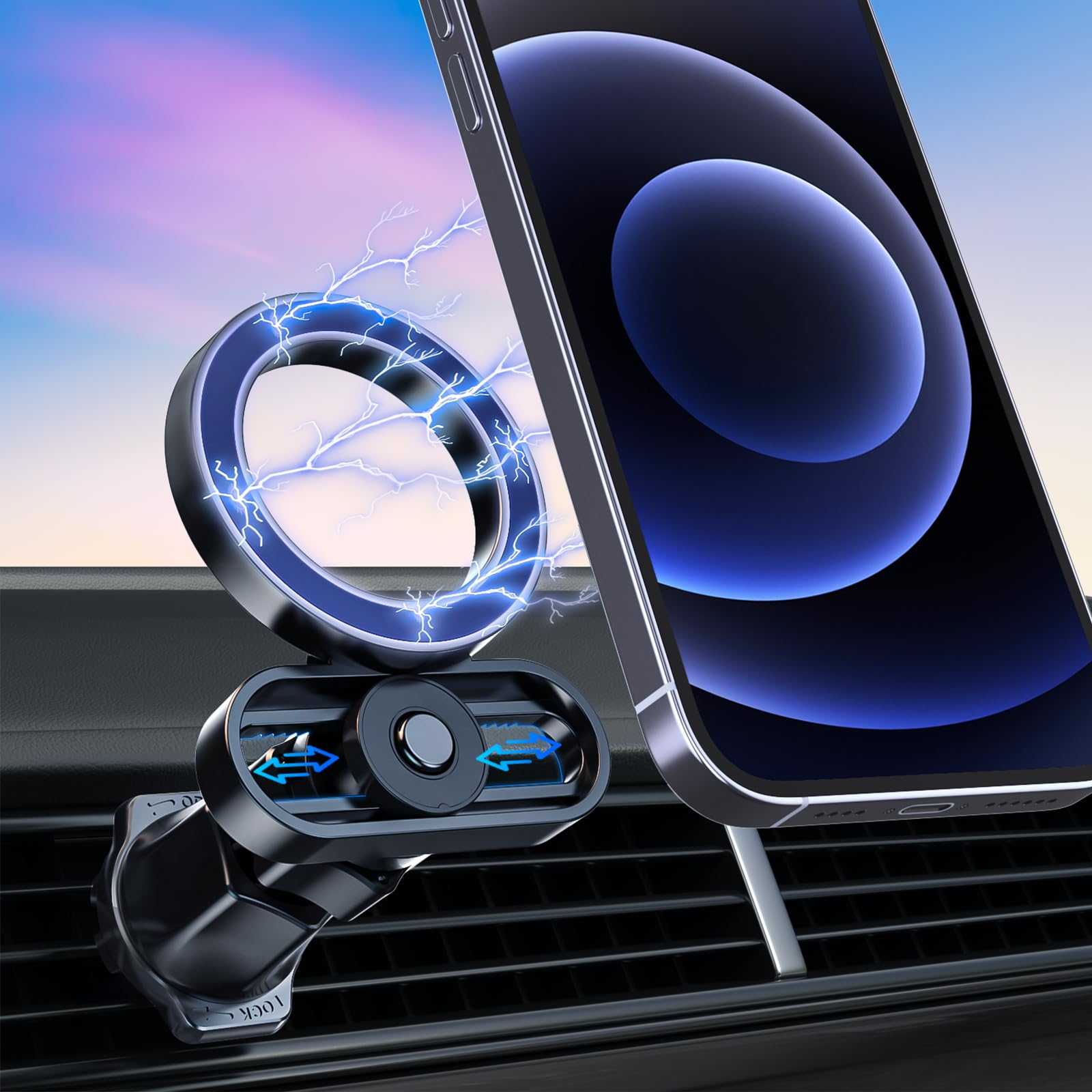 Photo 1 of for Magsafe Car Mount, Phone Holders for Your Car, [Strongest Magnets][Unlimited Angles]Magnetic Car Phone Holder Vent, Car Accessories for iPhone 16 15 Pro Plus Max 14 13 12 Mini MagSafe Case Phones