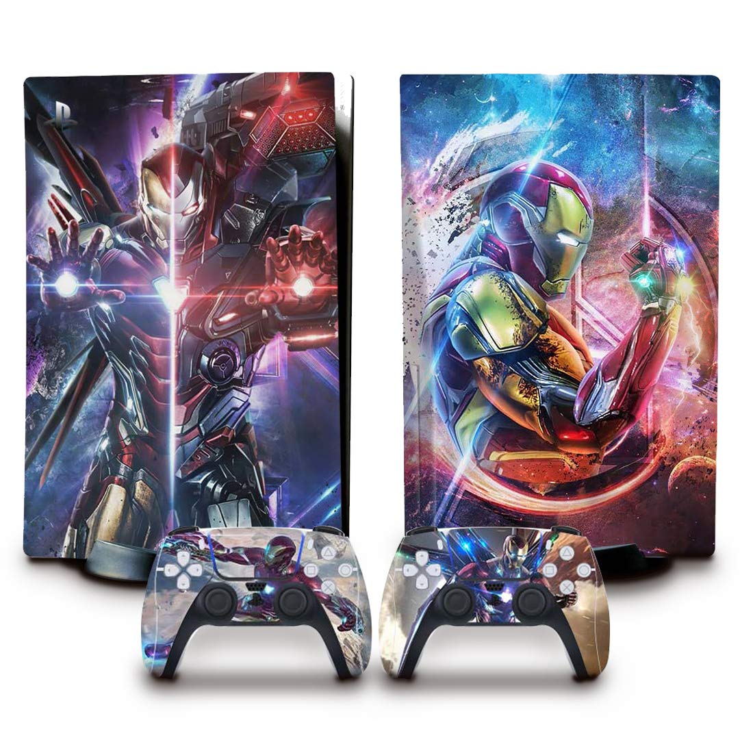 Photo 1 of PEYANZ Skin Compatible with PS5 Console(Disk Edition) and Controllers Vinyl Sticker, Durable, Scratch Resistant, Bubble-Free