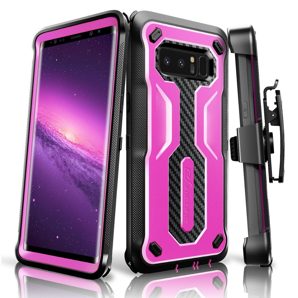 Galaxy Note 8 case, eSamcore Full Body Protection Shockproof Case Cover with Rugged Heavy Duty Holster Clip Kickstand [WITHOUT Built-in Screen Protector] for Samsung Note 8 2017 [Purple]