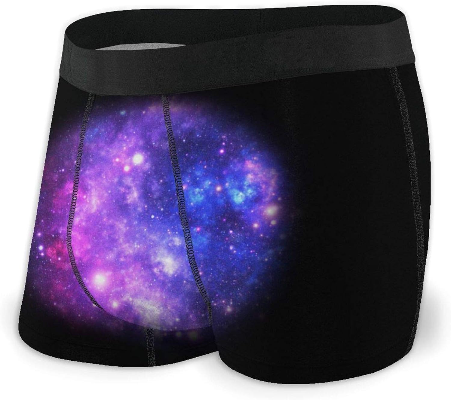 Purple Galaxy Mens Underwear Breathable Boxer Brief Soft Comfortable