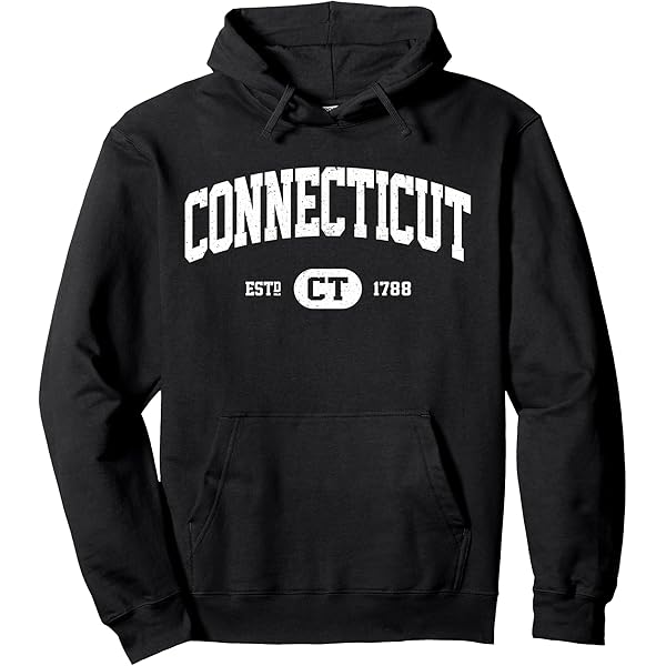 Amazon.com: Connecticut Hoodie Vintage Sports Design Hooded