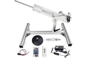 JQDML Reciprocating Cycle Linear Actuator Telescopic Motor 24V 160rpm High Torque 30lbs Stroke 30mm-150mm Adjustable,with Stand,Remote Controller,Suction Cup,Big End Connector(24V150mm160rpm)