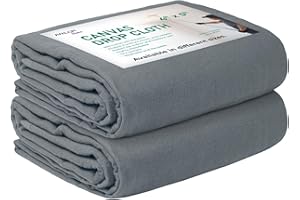 AVALON HOME Avalon Canvas Drop Cloth for Painting 4x5 feet Pack of 2-8oz Painters Drop Cloths for Painting - All Purpose Canvas Tarps for Floor & Furniture Protection - Recycled Cotton Fabric
