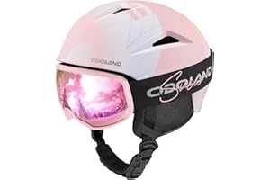 Odoland Snowboard Helmet, Ski Helmet with Ski Goggles for Adults & Youth, Durable PC Shell & EPS Foam, Safety Snow Helmets Goggles for Men Women