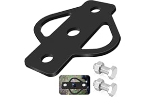 TNCZHYLX 3-Way Trailer Hitch Adapter, Steel Hook Mounting with Bolts, Suitable for ATV Lawn Mower Golf Cart Yard Cart Garden Tractor Flat Towing Ball Installation (Black)