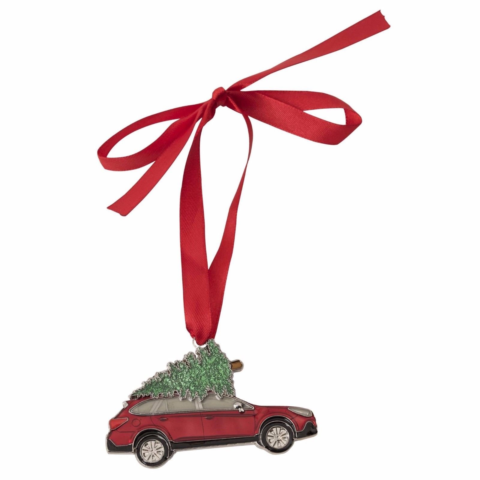 SubaruOfficial Christmas Subaru Outback Tree Ornament Outback Legacy Xmas Red Gift Box