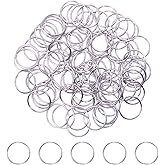 Shapenty Stainless Steel Open Jump Rings Connector Split Rings for Keychain Necklace Bracelet Earring Pendant Jewelry Finding Making Charm Crafting, 100PCS (14mm)