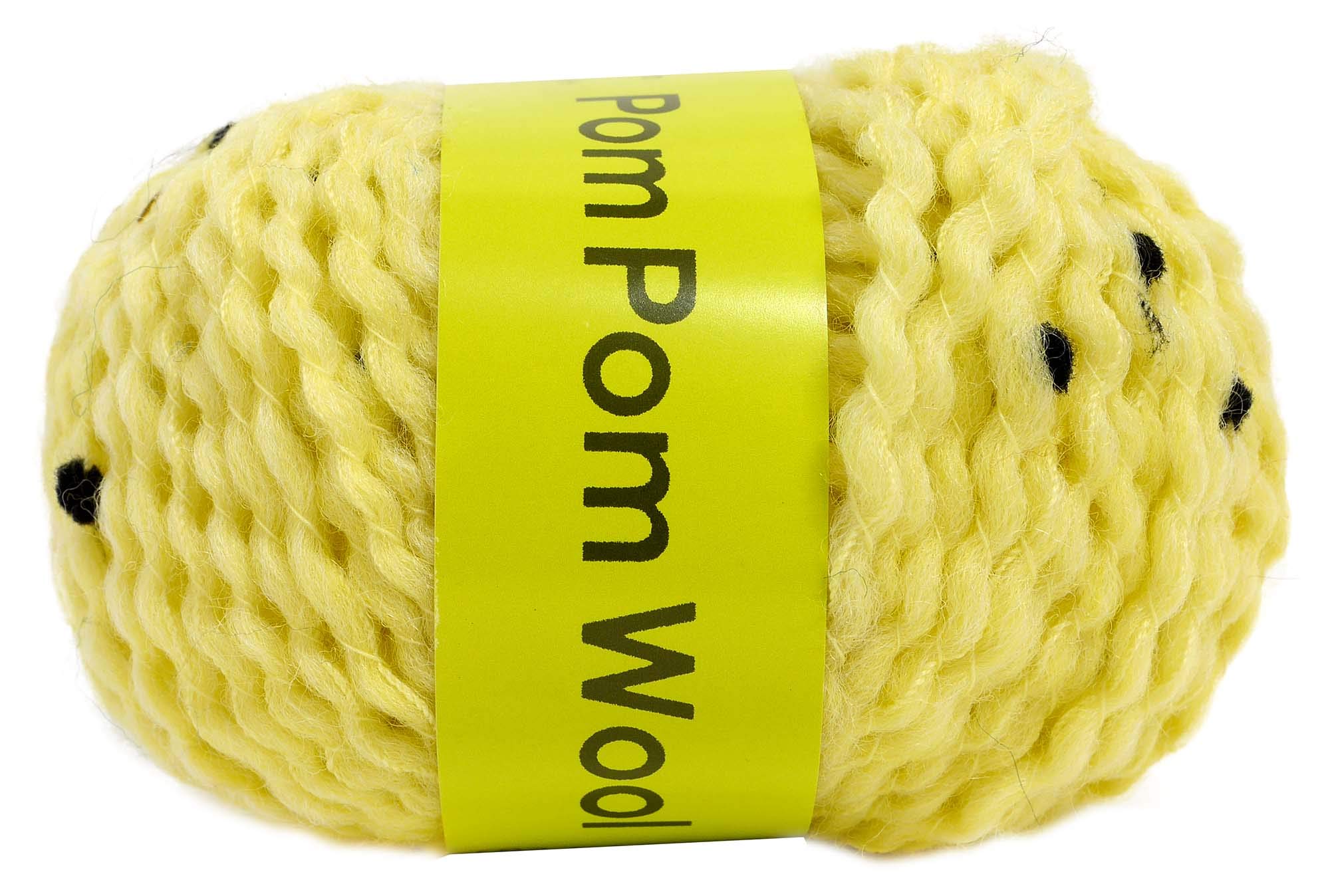 DARUMA ポンポンウール 毛糸 極太 Col.11 イエロー 系 30g 約42m 01-6330商品画像