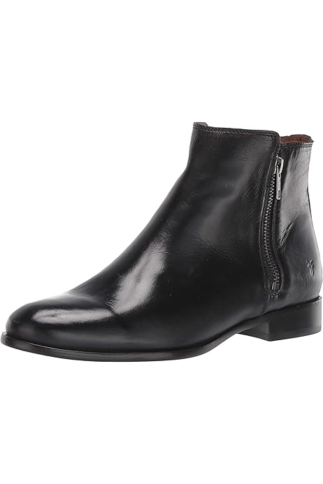 frye carly double zip leather boots