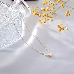 WFYOU Gold Heart Necklace for Women Dainty Tiny 14k