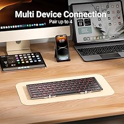 iClever Backlit Foldable Keyboard, BK05 Wireless