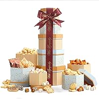 Gourmet Gift Basket Tower - Sweet & Savory Snacks For Birthdays & Holidays