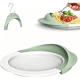Plate Guard, Silicone Plate Guards for Eating, Dining Aids (Green) | Adaptive Equipment No Spill Guards for Scooping Food, Dining Aids for Child, Elderly, Disabled &amp; Parkinsons