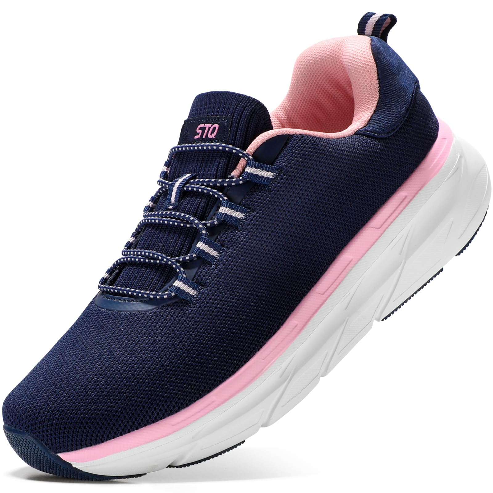 STQ Damen Slip-On Sneakers – Bequem Mit Memory Foam, Elastisch, Leicht & Atmungsaktiv