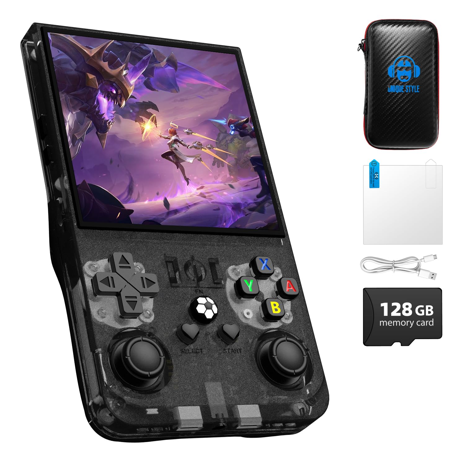 Photo 1 of 4.0 inch Retro Gaming Console with 128GB Memory, Black