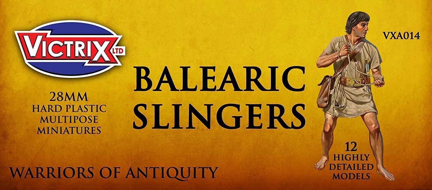 Victrix VXA014 - Ancient Balearic Slingers - 12 Figure Set - 28mm Plastic Miniatures - Warrior of Antiquity