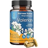 Herb Pharm Valerian Root Sleep Support Capsules: Certified Organic Sleep Aid for Adults Valeriana Extract for Relaxation, Non-Bitter, Melatonin Free, Vegan, ~30-60 Day Supply, 60 Capsules*