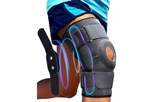 Sparthos Knee Brace - Heavy-Duty Hinged Support for ACL, MCL, Meniscus Tear, Arthritis, Tendonitis Pain - Open Patella - 4-St