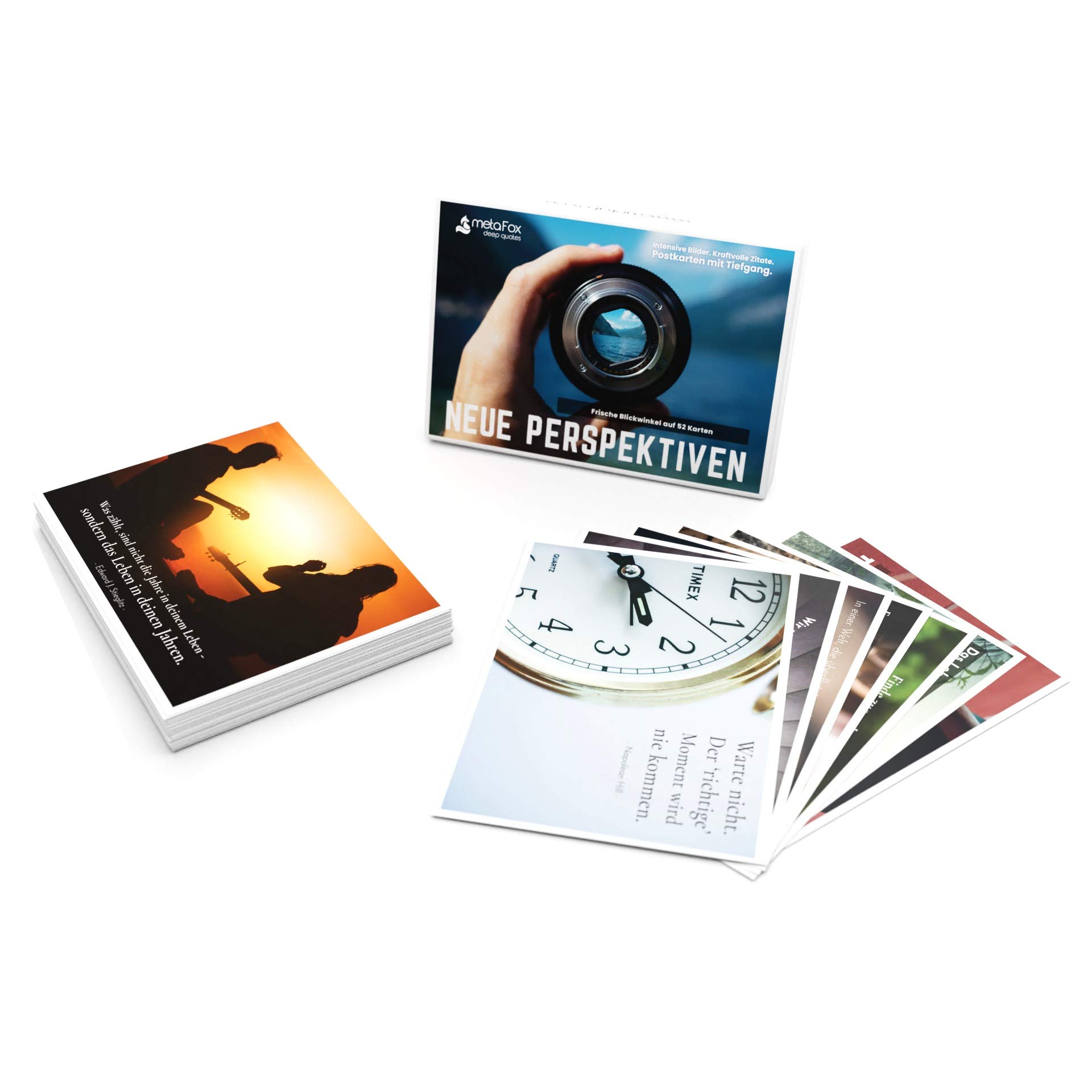 metaFox Fresh Perspectives Quotes Postcards 52 Motivational Cards to Inspire You (German)