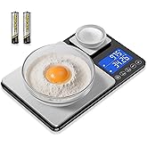 Dual Platform Food Kitchen Scale with 0.01g/0.001oz High Precision, 15kg/33lb Bakery Scale, Dual Accuracy Kitchen Scale for S