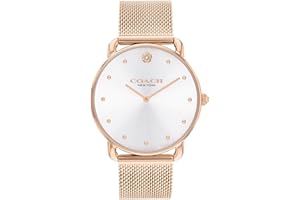 Coach Elliot Women's Watch | Modern Elegance with Iconic Tea Rose Detail | Chic Timepiece for Everyday Wear | Ideal Gift for Her | Water-Resistant | 36 mm